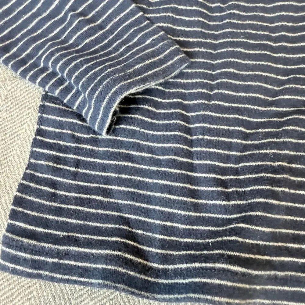 Zara Long Sleeve Soft Henley Button Blue Stripe T Shirt Top 3T 4T Toddler Boys